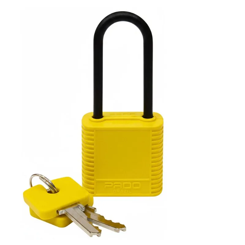 Cadeado ABS de Bloqueio 34mm 02 Chaves Amarelo Pado 51022712 51022712