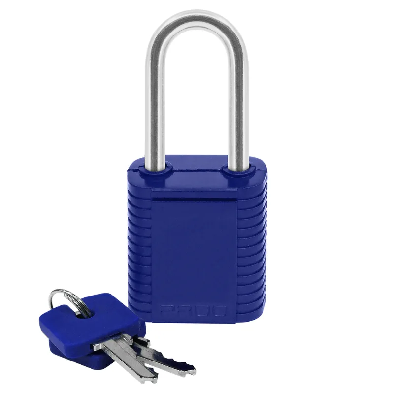 Cadeado ABS de Bloqueio 42mm Haste de Aço 02 Chaves Azul Pado 51022983 51022983 - Pado