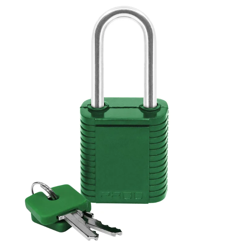 Cadeado ABS de Bloqueio 42mm Haste de Aço 02 Chaves Verde Pado 51022985 51022985