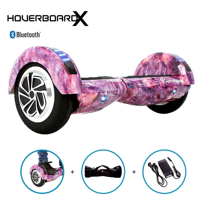 Hoverboard Skate Elétrico 8 Aurora Lilás Barato Bluetooth