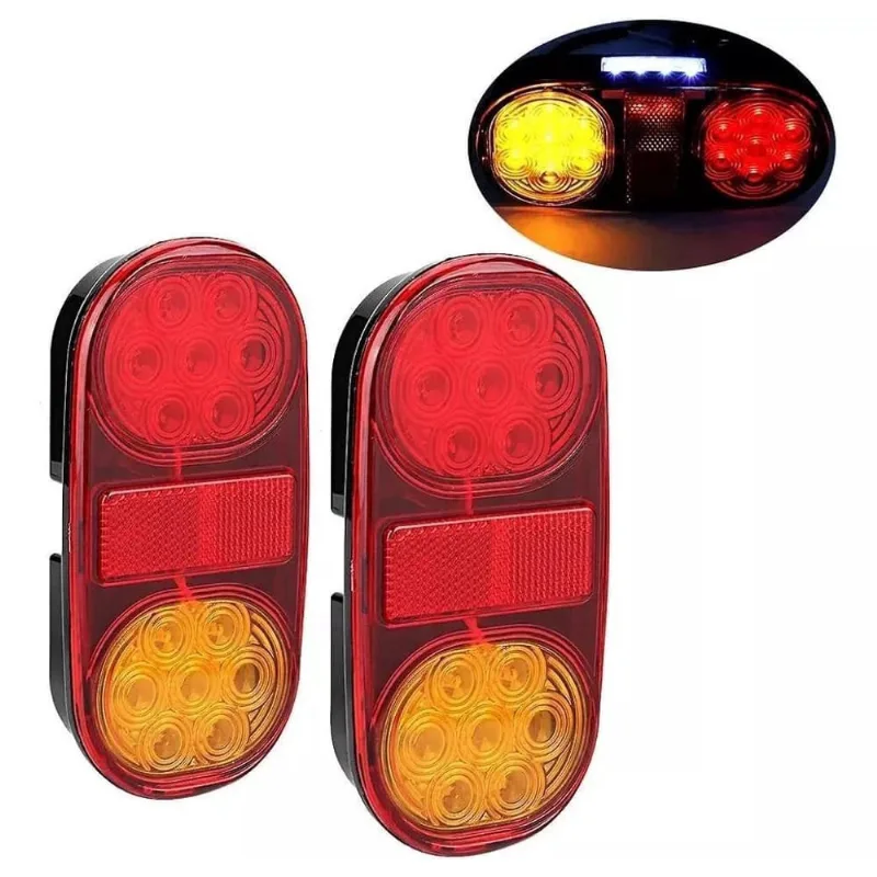 Par Lanterna Led Carretinha Carreta Jet Ski Barco Lancha