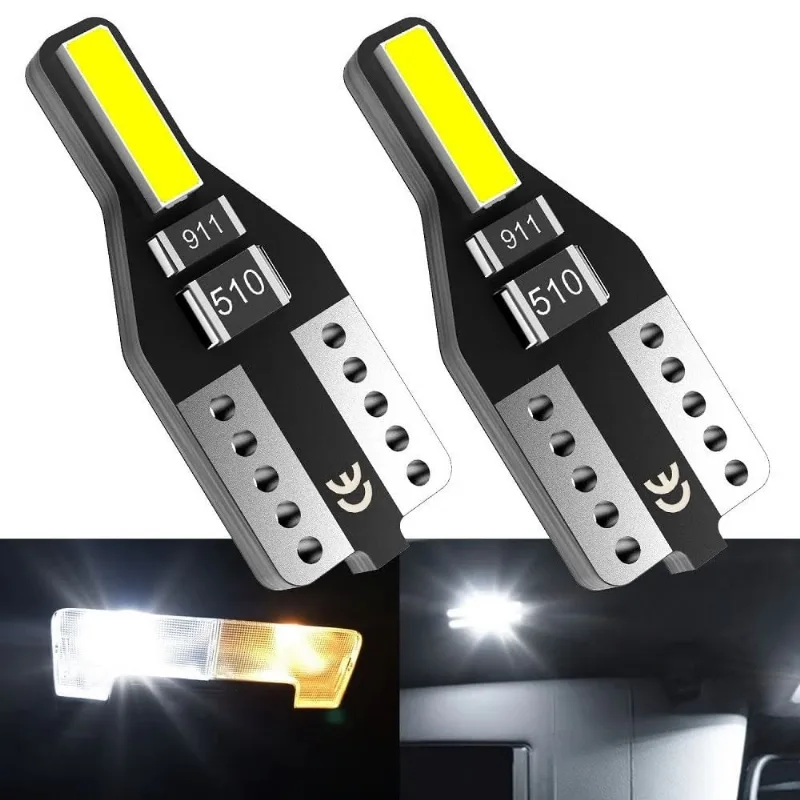 Par Lâmpada Pingo T10 2 Mini Leds Teto Mala Placa Farolete