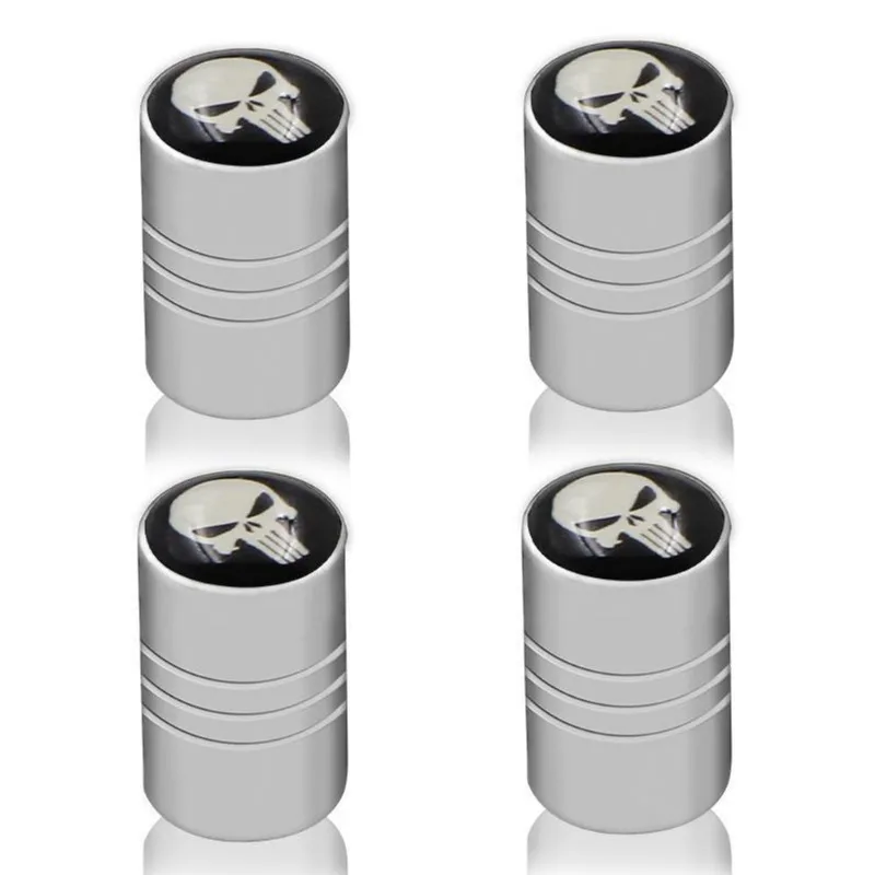 Kit 4 Tampas Para Bico Válvula De Pneu Caveira