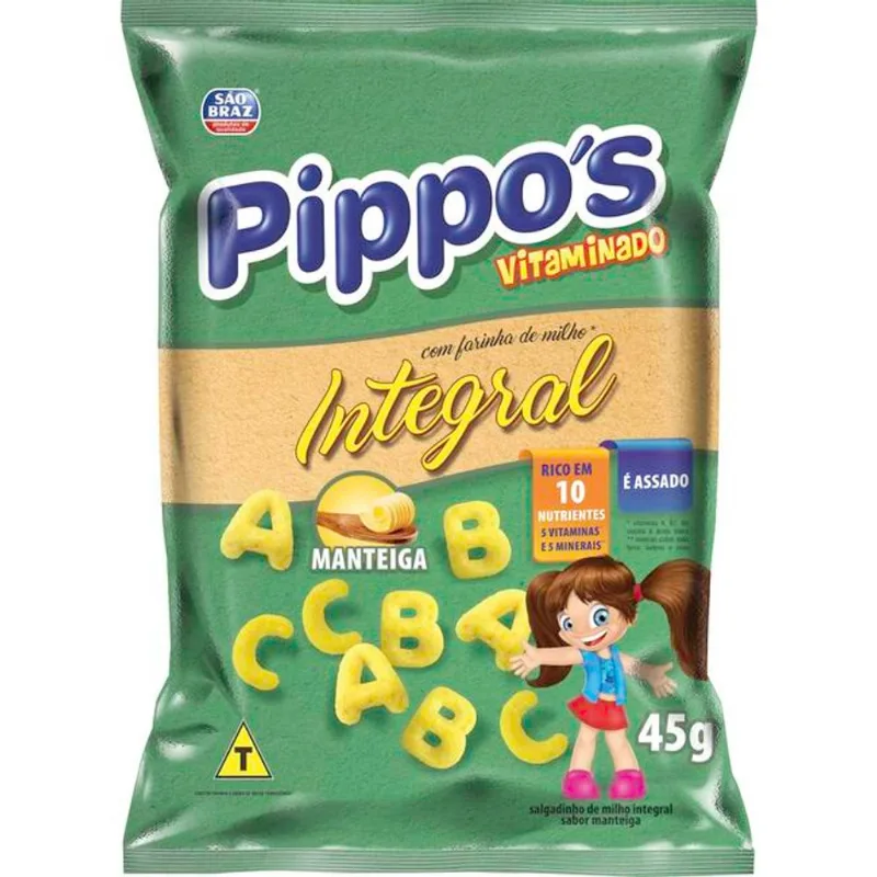 Salgadinho Integral Pippo's Manteiga 45g