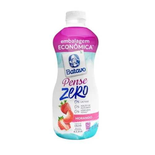 BATAVO IOG LIQ PENSE ZERO MORANGO 1150G (7891097103643) - MORANGO - Frios E Laticinios