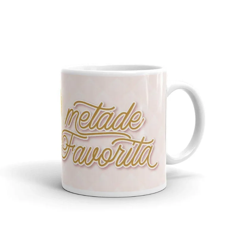 Caneca de Porcelana Metade Favorita