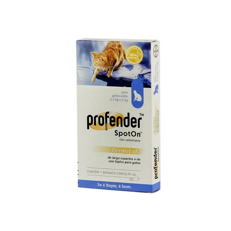 PROFENDER SPOT ON GATOS-para Gatos de 2,5 a 5kg-pipeta c/ 0,7ml