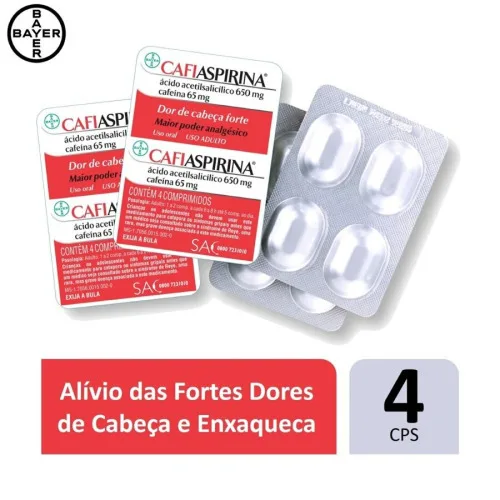 Cafiaspirina 650 Mg 65 Mg 100 Comprimidos Bayer Similar - BAYER - Farmácia