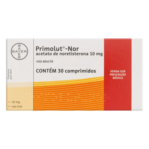 Primolut Nor 10mg Caixa 30 Comp - BAYER - Farmácia
