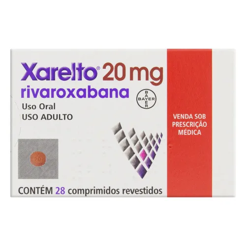 XARELTO 20MG BAYER CAIXA 28 COMPRIMIDOS REVESTIDOS - BAYER - Medicamentos