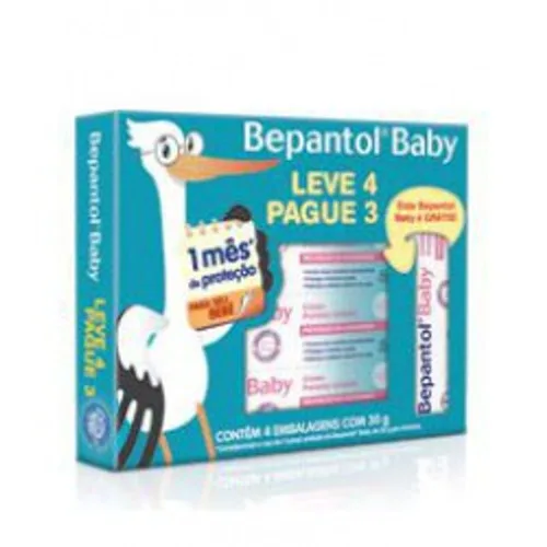 BEPANTOL BABY BAYER 30G 4 UNIDADES - LEVE - Creme Para Assadura