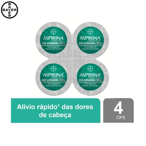 ASPIRINA MICROATIVA 500MG 100 COM REV LIB MOD (EMB MULT) - ASPIRINA - Produtos Farmacêuticos