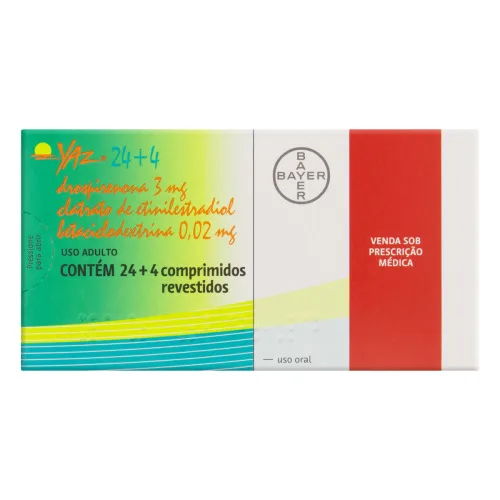 Yaz 3 0,02mg Caixa 24 4 Comp Rev - BAYER - Farmácia