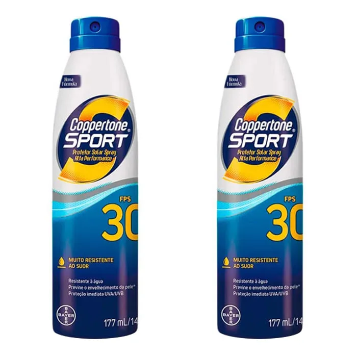 Kit Protetor Solar Coppertone Spray Sport Fps 30 177ml 2 Unidades - Coppertone - Protetor Solar