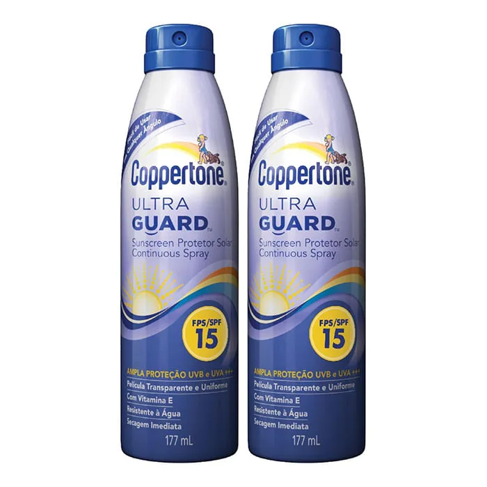 Kit Protetor Solar Coppertone Ultraguard Spray FPS 15 177ml 2 Unidades - Coppertone - Protetor Solar