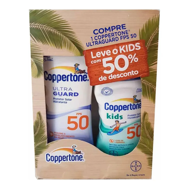 Kit Protetor Solar Coppertone Ultraguard Loção FPS 50 200ml + Kids FPS 50 125ml - Coppertone - Protetor Solar