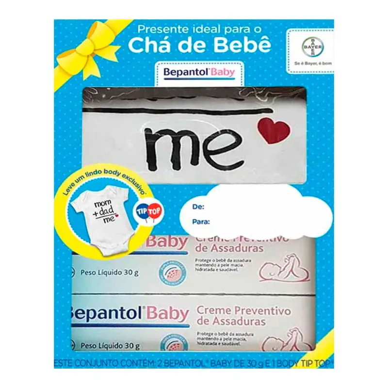 Kit 2 Creme para Assadura Bepantol Baby 30g + Exclusivo Body Tip Top - Bepantol