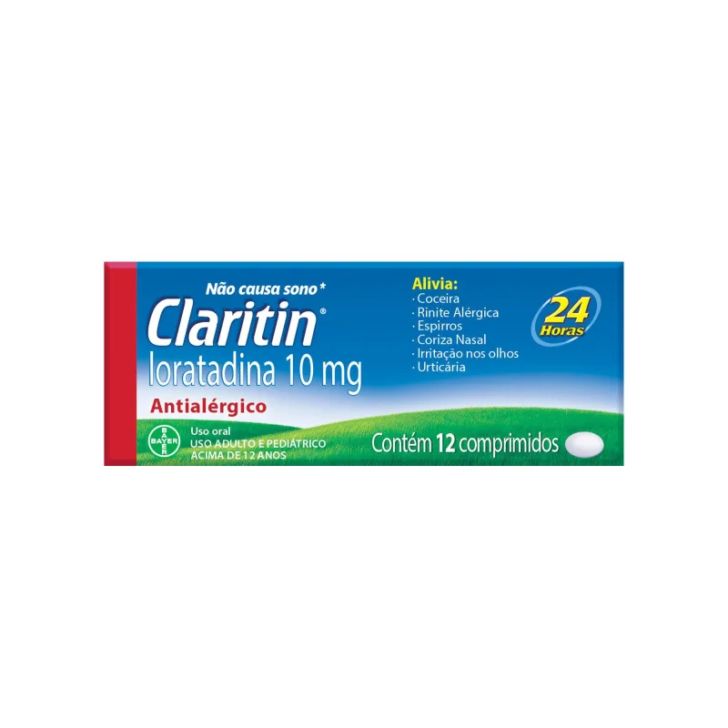 Antialérgico Claritin 10mg 12 Comprimidos - Claritin - Medicamentos E Saúde
