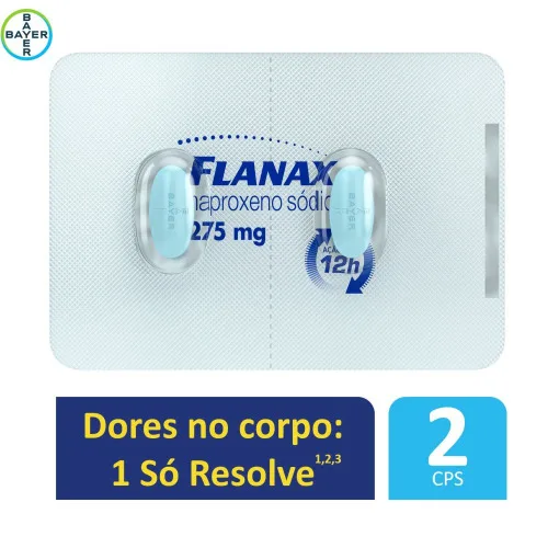 ANALGÉSICO FLANAX 275MG 2 COMPRIMIDOS - Flanax - Medicamentos E Saúde