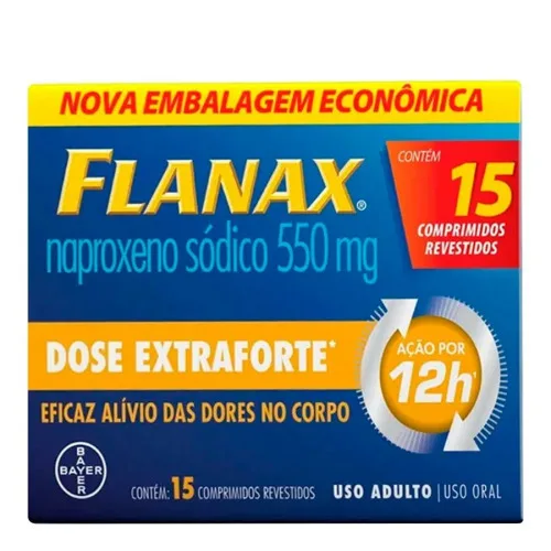 FLANAX 550MG BAYER 15 COMPRIMIDOS - Bayer - Remédios