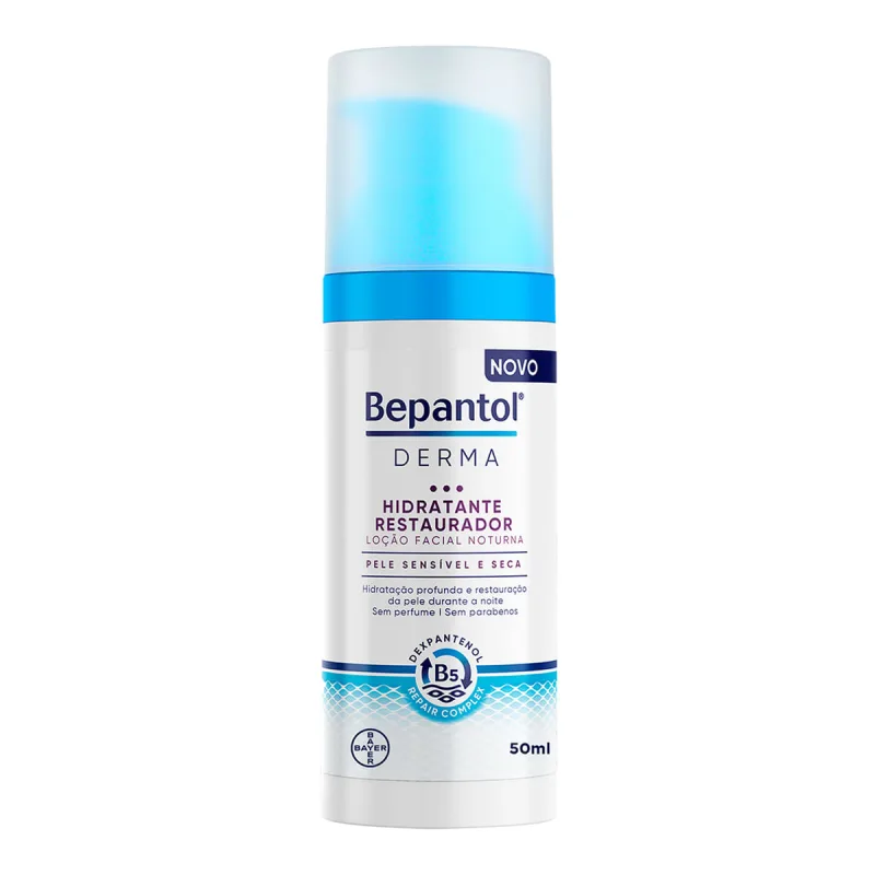 Hidratante Facial Noturno Bepantol Derma 50ml - Bepantol - Dermocosméticos
