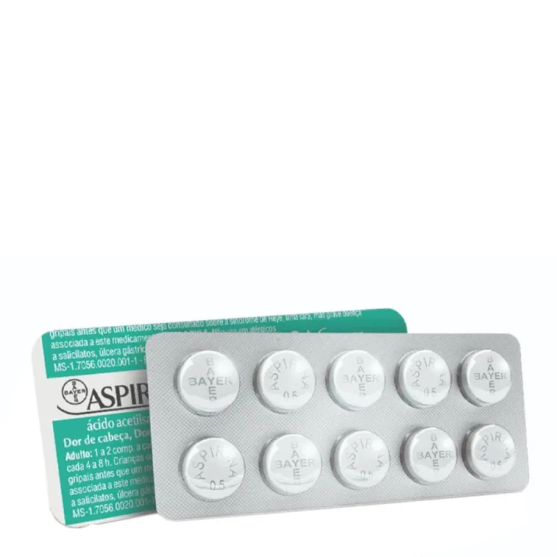 Analgésico e Relaxante Muscular Aspirina Adulto 500mg 10 Comprimidos - Aspirina