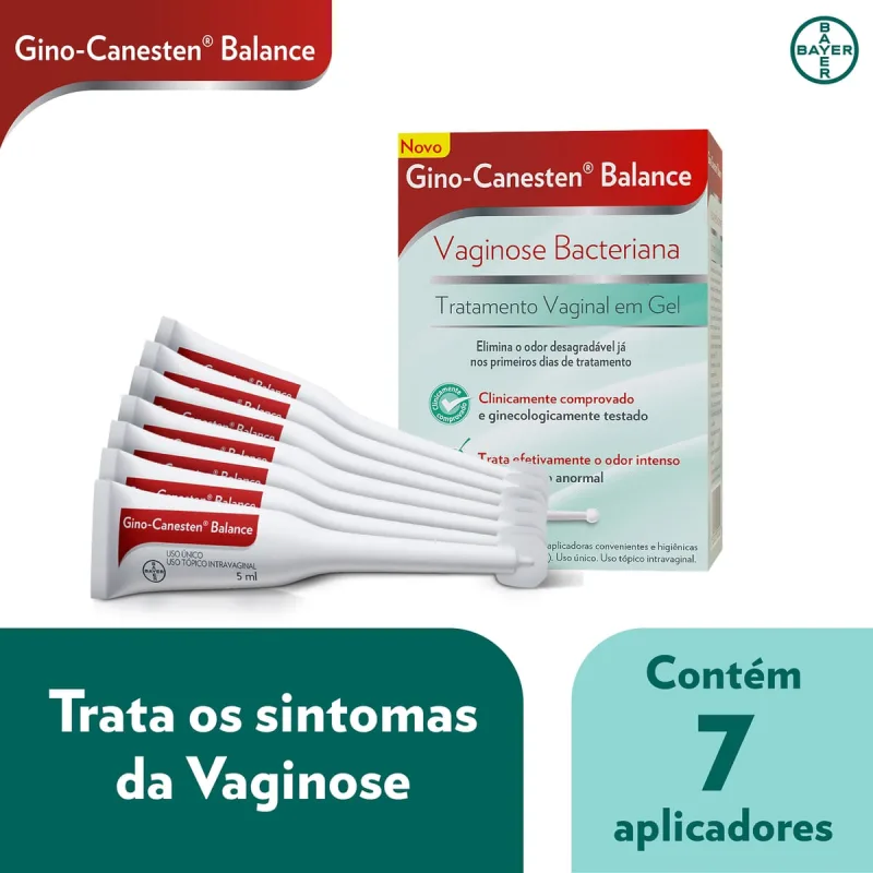 Gel Vaginal Gino-Canesten Balance Tratamento da Vaginose 5ml 7 Unidades de 5ml Cada - Canesten - Medicamentos E Saúde