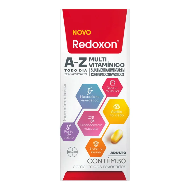 Multivitamínico Redoxon A-Z 30 Comprimidos - Redoxon - Suplemento Alimentar