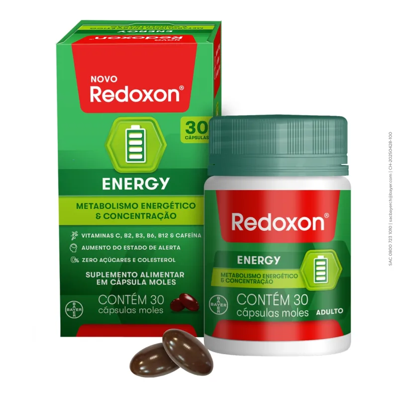 Suplemento Alimentar Redoxon Energy 30 Cápsulas Mole - Redoxon - Vida Saudável