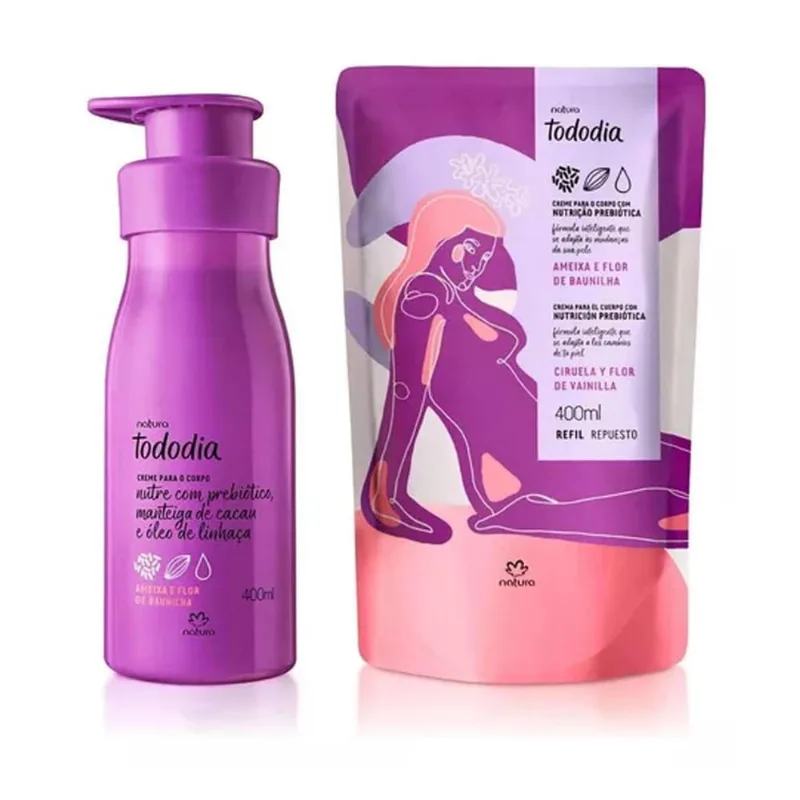 Hidratante Tododia Ameixa E Flor De Baunilha + Refil Natura