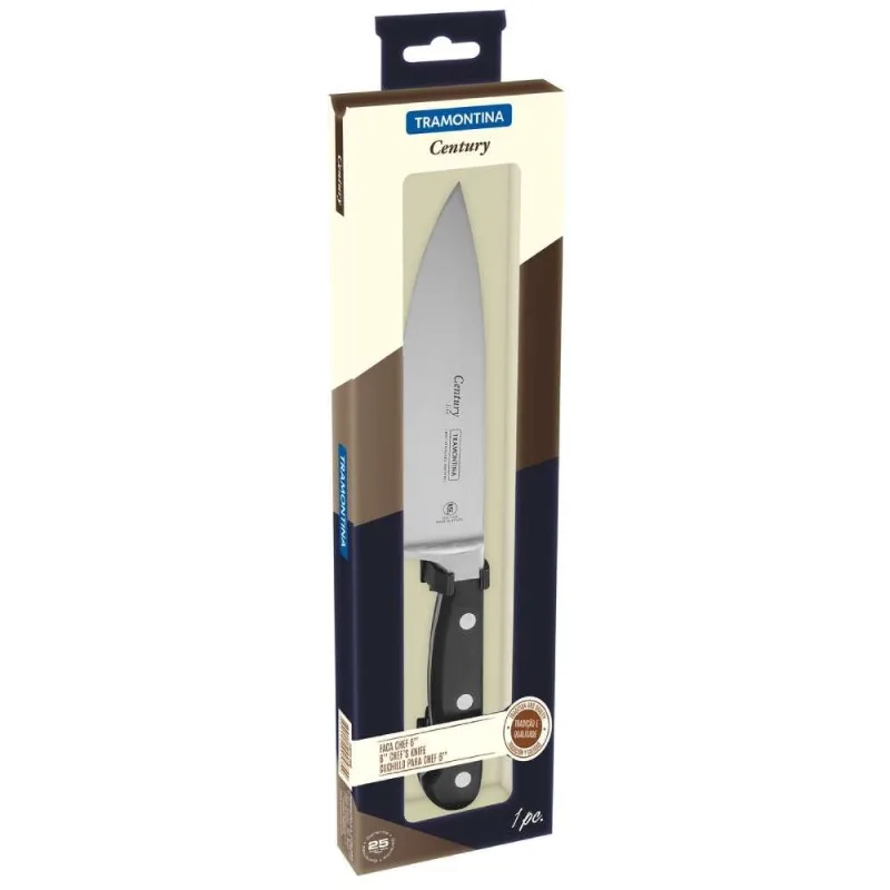 Faca Chef Tramontina Century com Lâmina em Aço Inox 6"