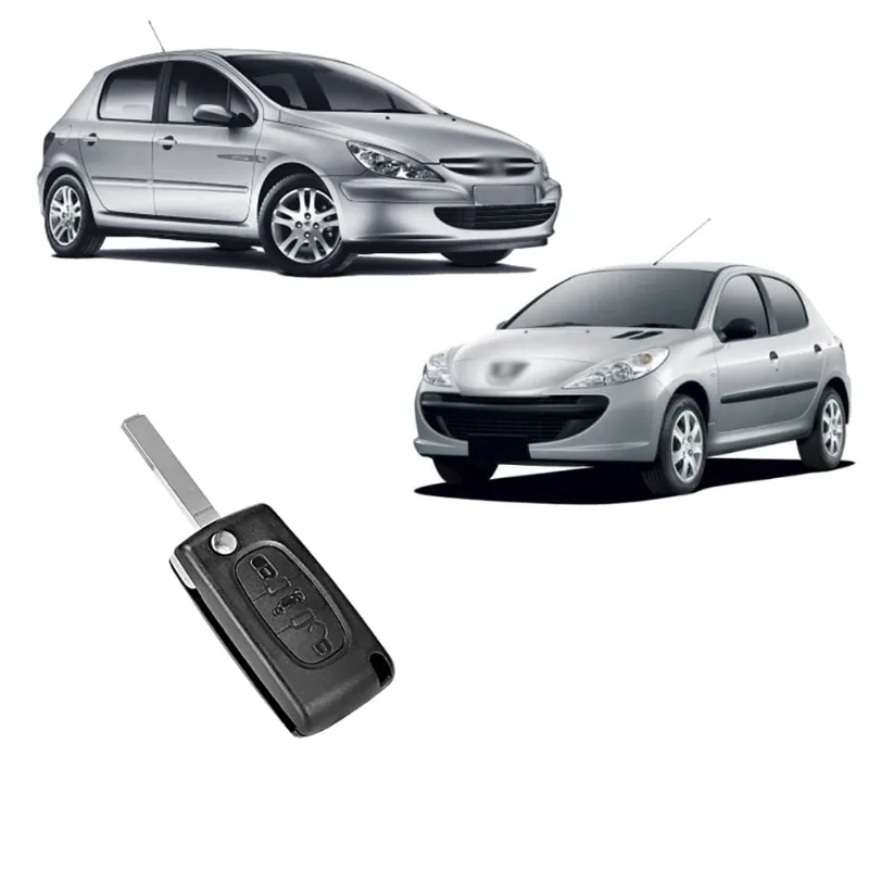 Chave Canivete Peugeot 206 207 307 407 Sem Telecomando Anxt