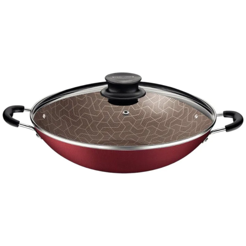 Wok Tramontina Paris Alumínio Antiaderente 32cm Vermelho Com Tampa (MP)