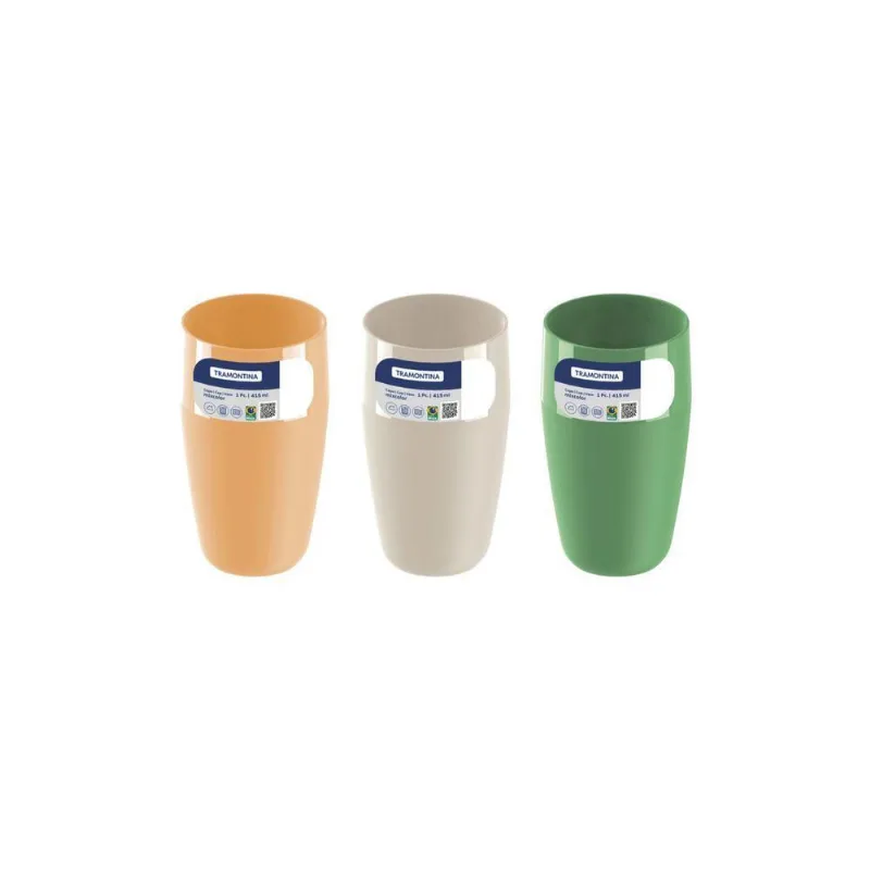 Copo Tramontina Mixcolor Em Polipropileno Misto