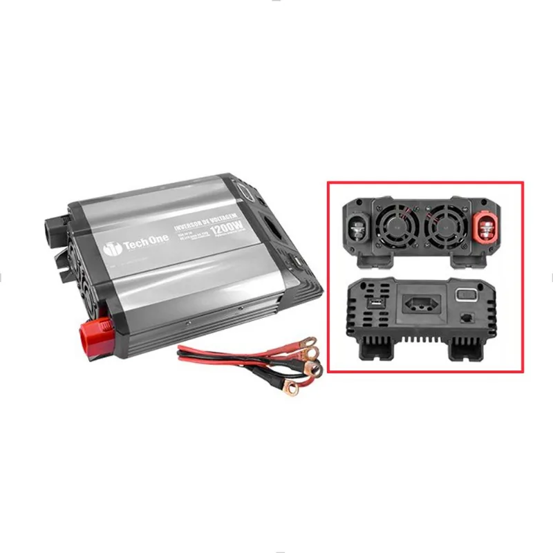 Inversor Voltagem 24V para 220V 600W com Pico 1200W TechOne