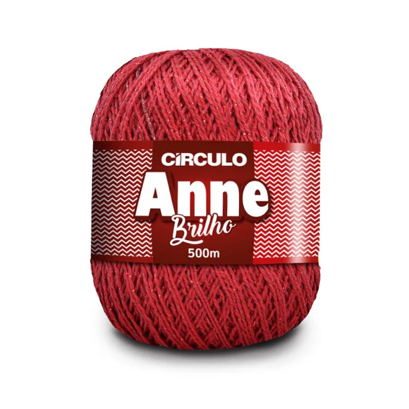 Linha Circulo Anne Brilho 500M Com 150G Vermelho Círculo 3402