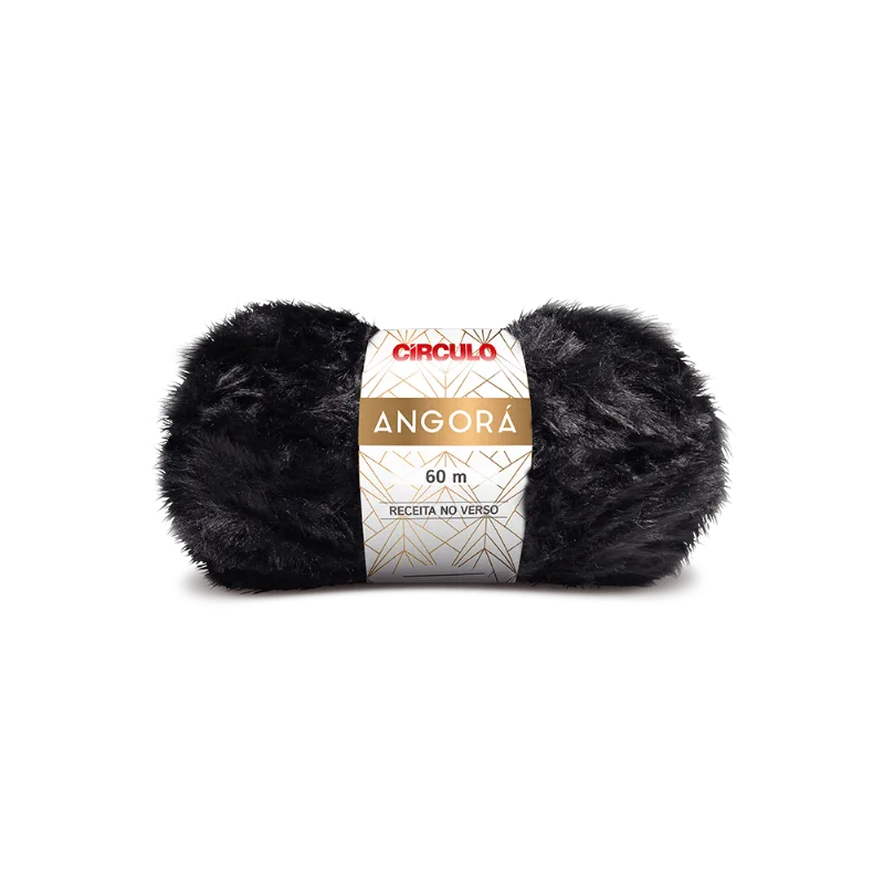 LINHA CIRCULO FIO ANGORA 100GR 8990 PRETO