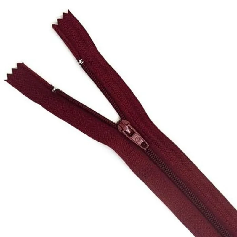 Ziper Nylon Fixo 15cm COR 527 MARSALA