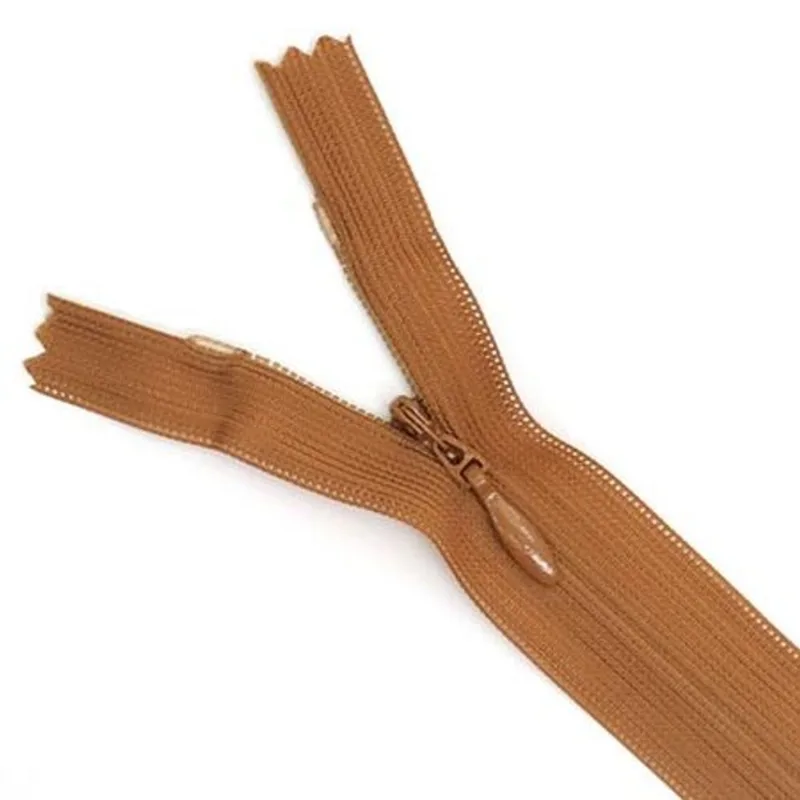 ZIPER NYLON INVISIVEL 40CM COR 856 CASTANHA