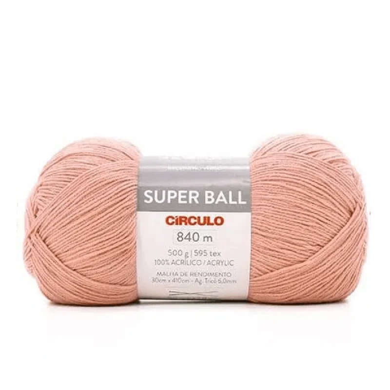 LINHA CIRCULO FIO SUPER BALL 500GR COR 3834 ROSA DELICADO