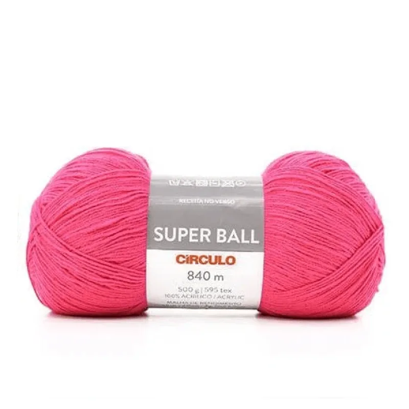 LINHA CIRCULO FIO SUPER BALL 500GR COR 3334 TULIPA