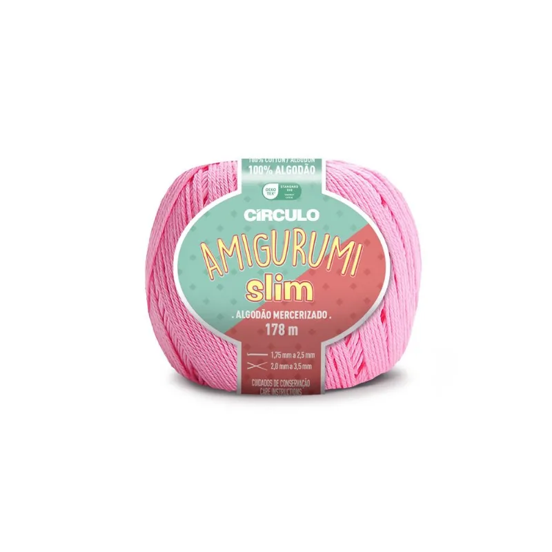Fio Circulo Amigurumi Slim 70G Com 178 Metros Chiclete 3131