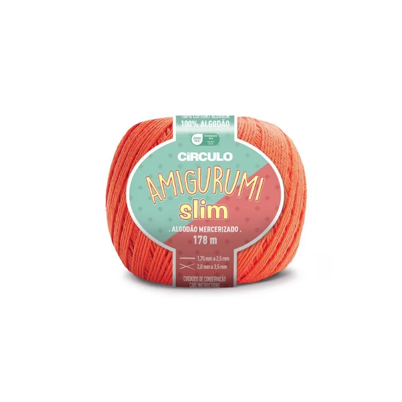 Fio Circulo Amigurumi Slim 70G Com 178 Metros Tijolo 4448