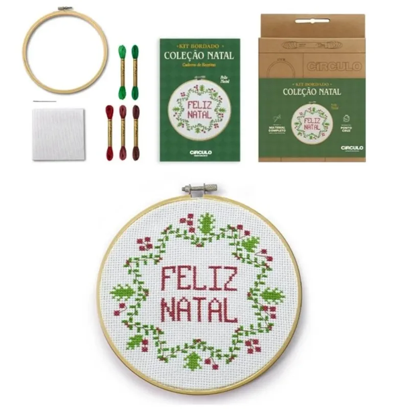 Kit Bordado Natal Feliz Natal
