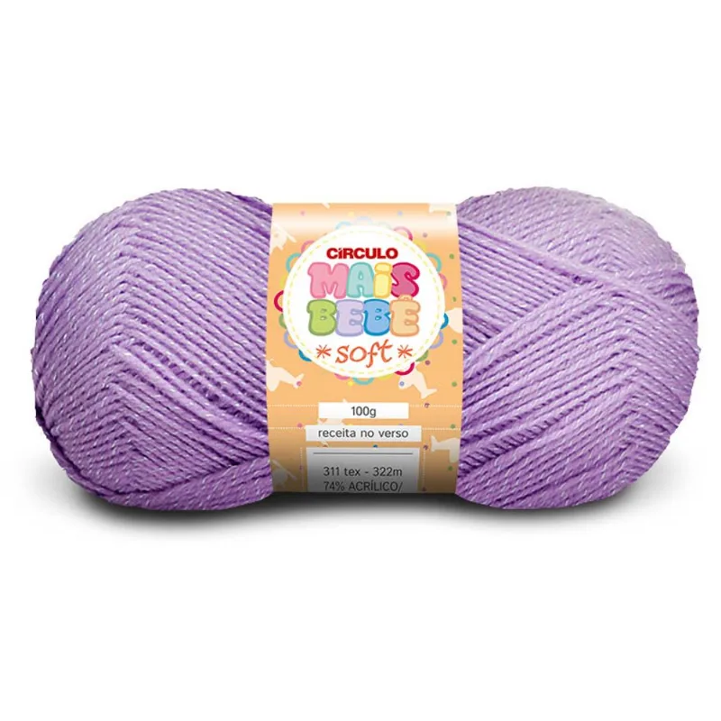 Lã Circulo Mais Bebê Soft 322M Com 100G Alfazema 6140