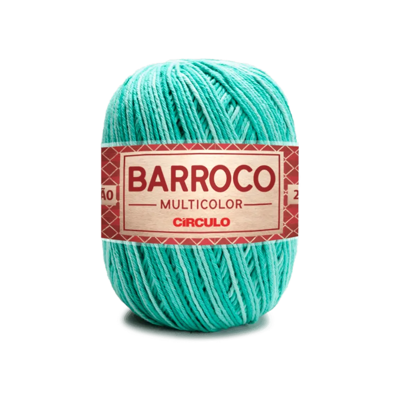 LINHA CIRCULO FIO BARROCO MULTI 4/6 400GR 9440 QUARTZO VERDE