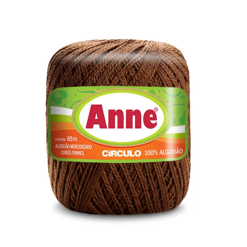 Linha Circulo Anne 65M Em Algodão Com 19G Chocolate 7382