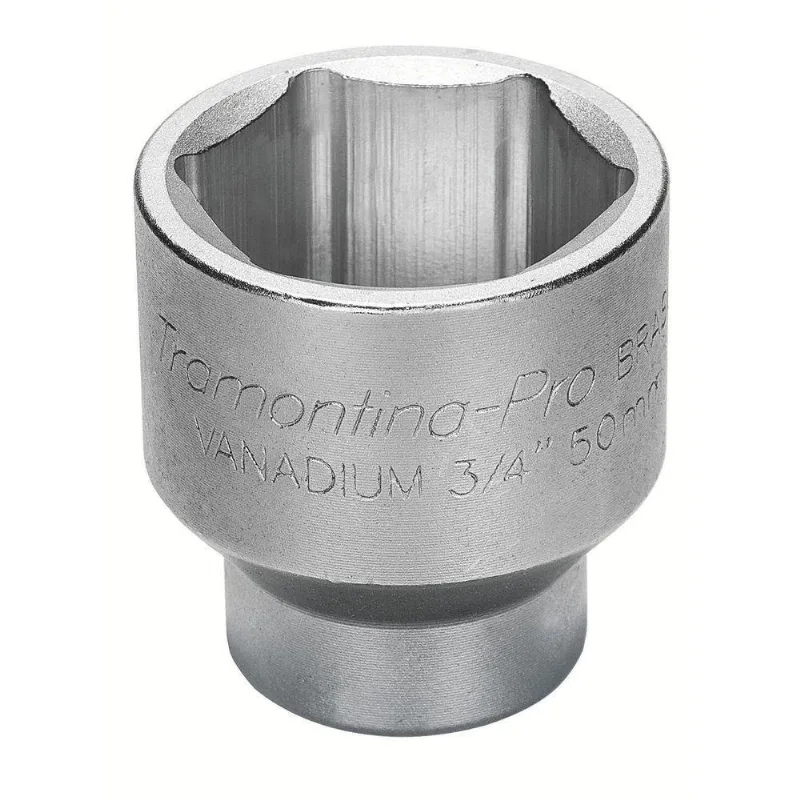 Soquete Sextavado Em Aço Cromo Vanádio 17 Mm - Encaixe 3/4" Tramontina Pro Tramontina