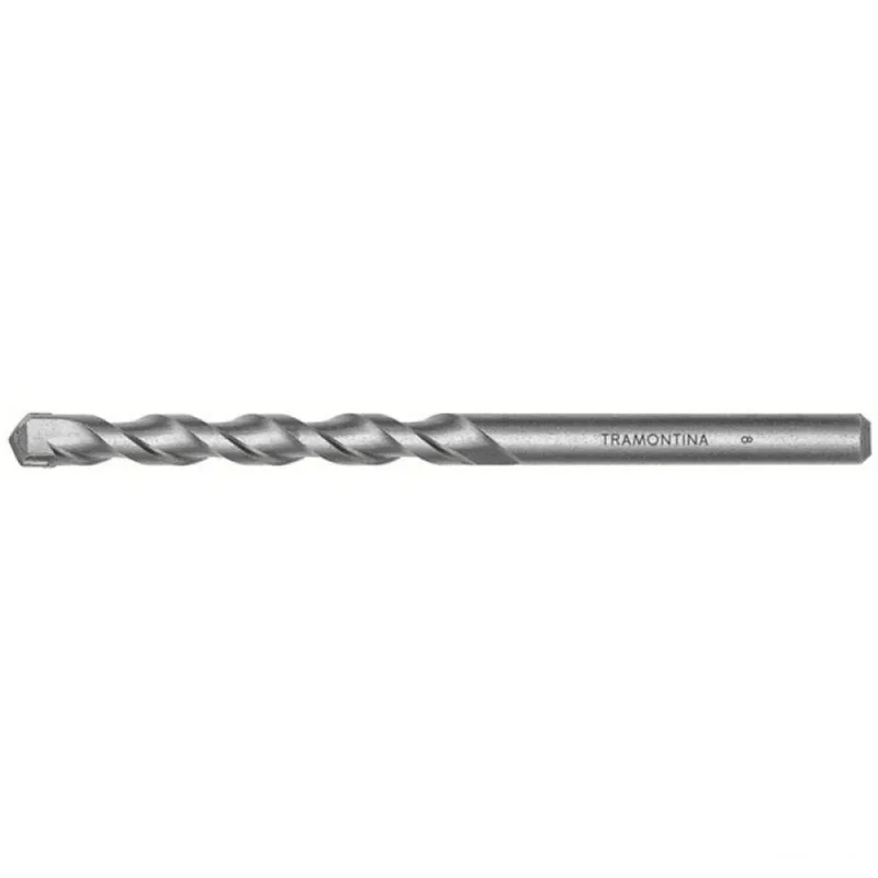 Broca Concreto 6.5x100mm 1/4" Tramontina Aço Especial Acabamento Jateado DIN 8039 Tramontina