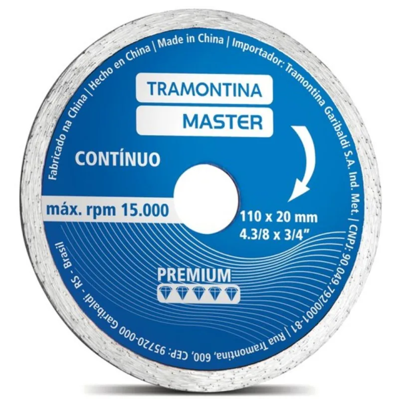 "Disco Diamantado Contínuo 4.3/8"" Tramontina Premium Tramontina"